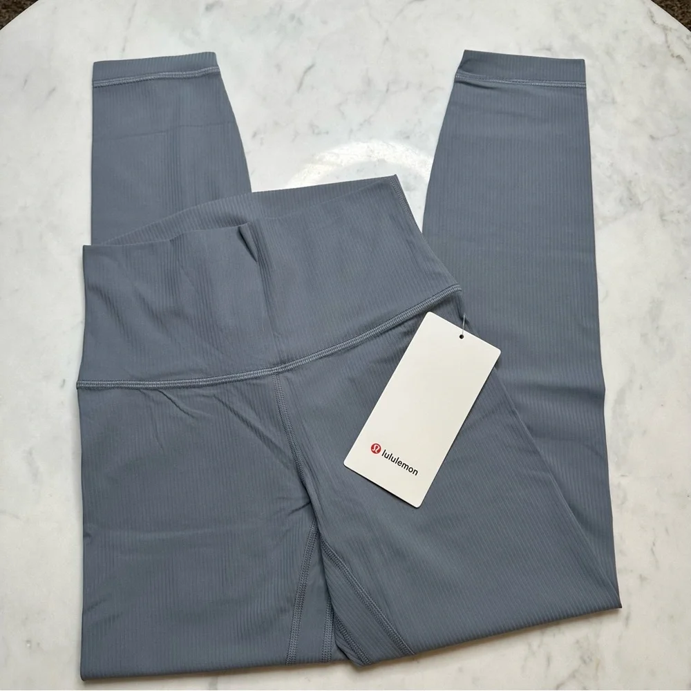 Lululemon Align Ribbed HR Pant 25” - Belgian Blue - Picture 2 of 4